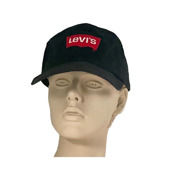 Vintage Levi’s Baseball Hat, LEVI’S Logo Cap, Black Levi’s Ball Cap - Picture 1 of 8